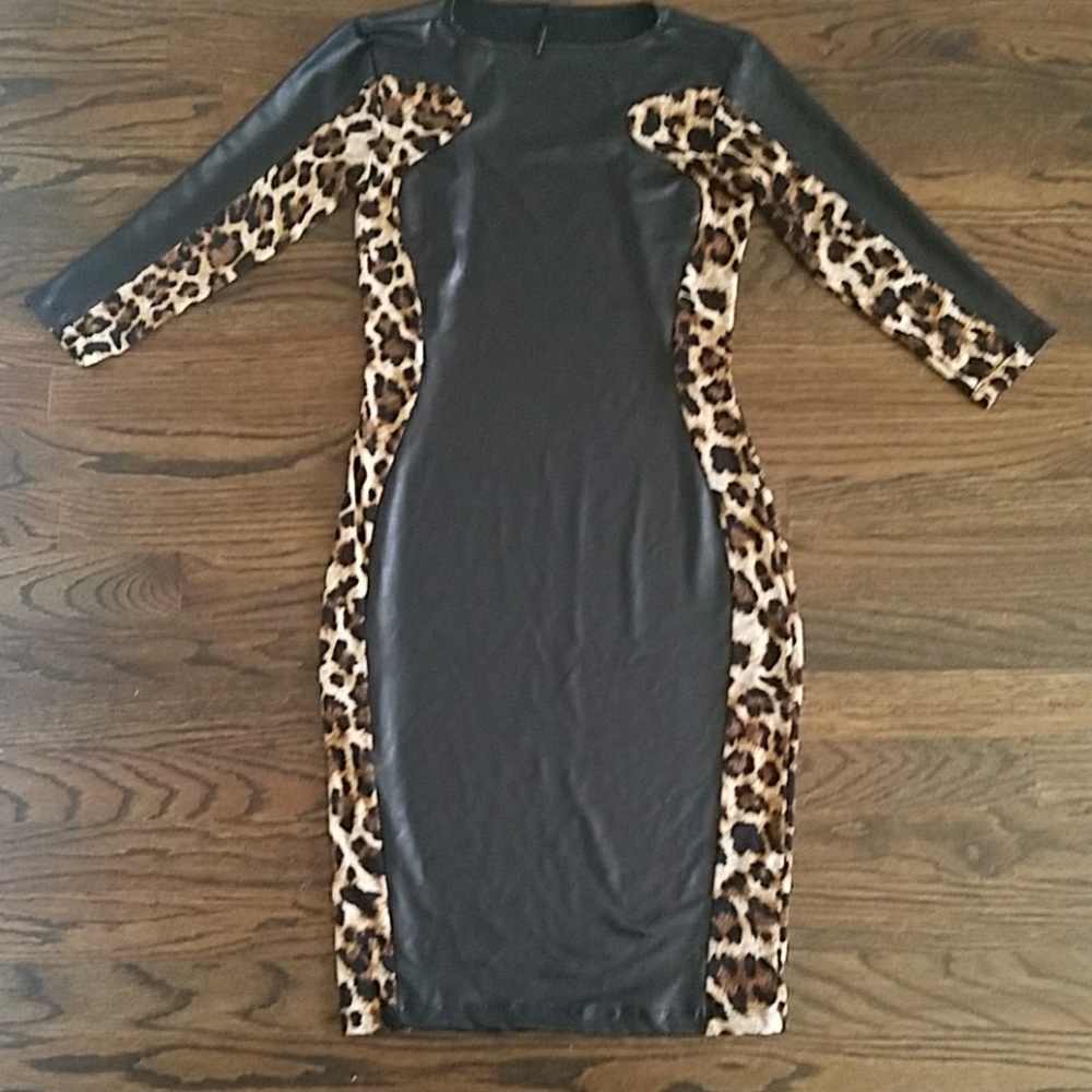 Black and Leopard print dress